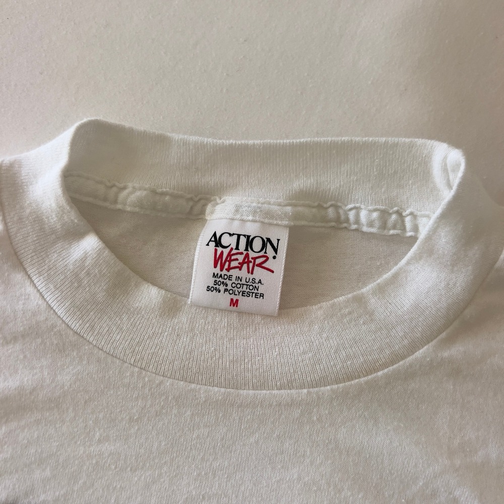 Vintage 1990 Reynoldsville Car Show Graphic T-Shirt White Action Wear USA Made M - Picture 3 of 5